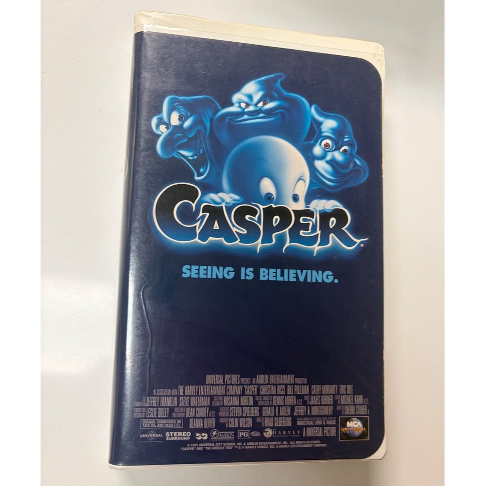 Casper VHS 1995 Universal Family Movie Seeing Is Believing Clamshell Classic